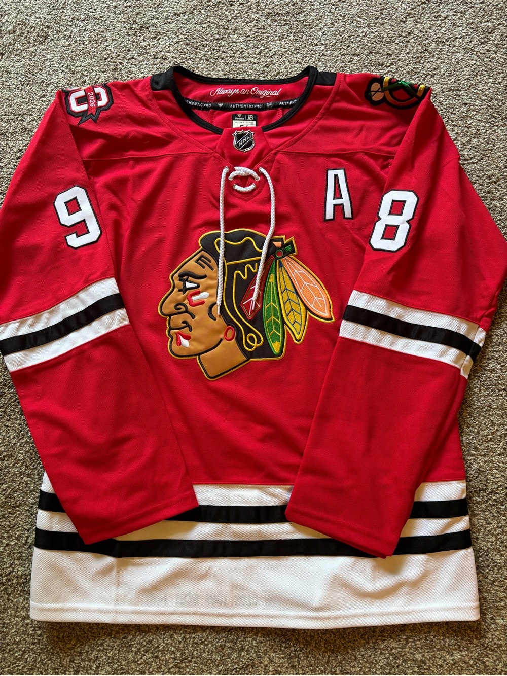 Chicago Blackhawks Connor bedard red stitched centennial home jersey 54 XL